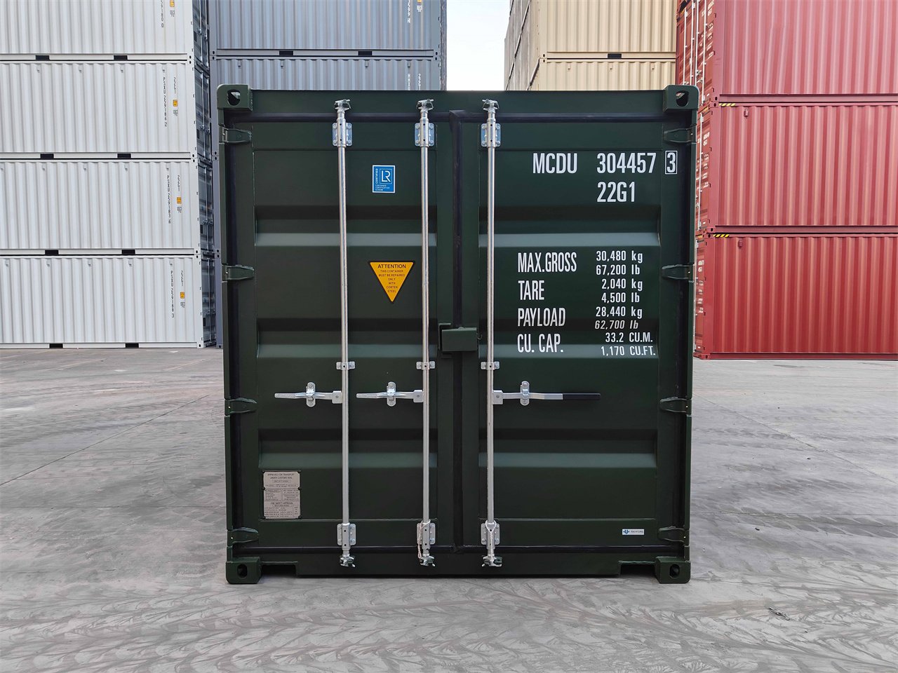 Seecontainer 20 Fuß Grün — 9